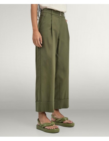 Pantalones Cropped Kaki