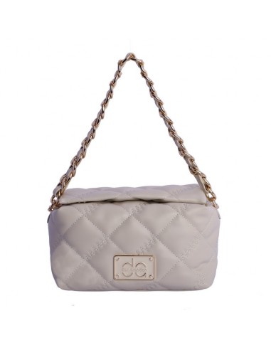 Bolso Cuadrado Acolchado Marfil